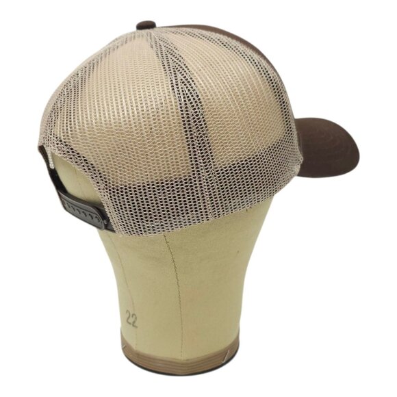 Brock Gutters Mesh Snapback Cap Trucker Baseball Embroidered Logo Brown Hat - Picture 12 of 14